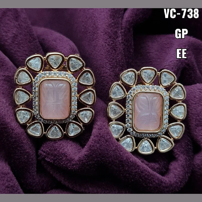 Shop Dazzling Jewelry At The Best Prices Vivah Creations Gold Plated AD Stone Stud Earrings Shop Dazzling Jewelry At The Best Prices Vivah Creations Gold Plated AD Stone Stud Earrings