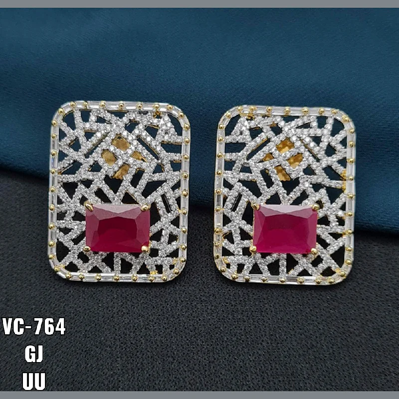 The Perfect Jewelry Piece At The Perfect Price Vivah Creations Gold Plated AD Stone Stud Earrings The Perfect Jewelry Piece At The Perfect Price Vivah Creations Gold Plated AD Stone Stud Earrings