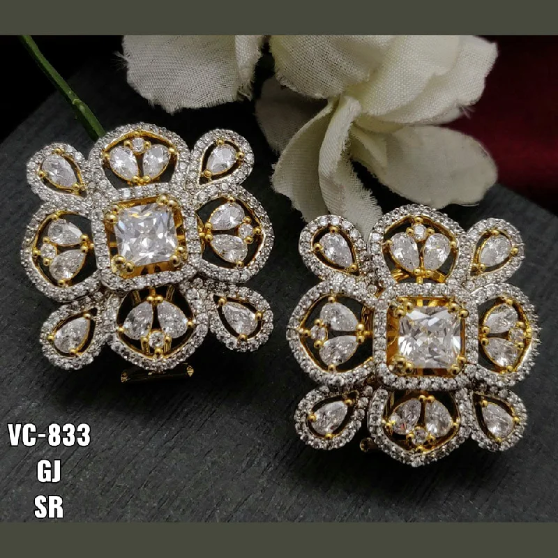 Limited-Stock Jewelry Sale – Once It's Gone, It's Gone Vivah Creations Gold Plated AD Stone Stud Earrings Limited-Stock Jewelry Sale – Once It's Gone, It's Gone Vivah Creations Gold Plated AD Stone Stud Earrings