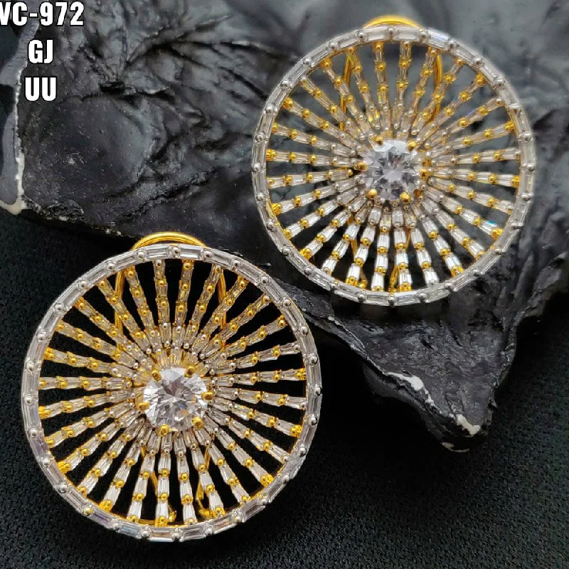 Discounted Jewelry For A Glamorous Look Vivah Creations Gold Plated AD Stone Stud Earrings Discounted Jewelry For A Glamorous Look Vivah Creations Gold Plated AD Stone Stud Earrings