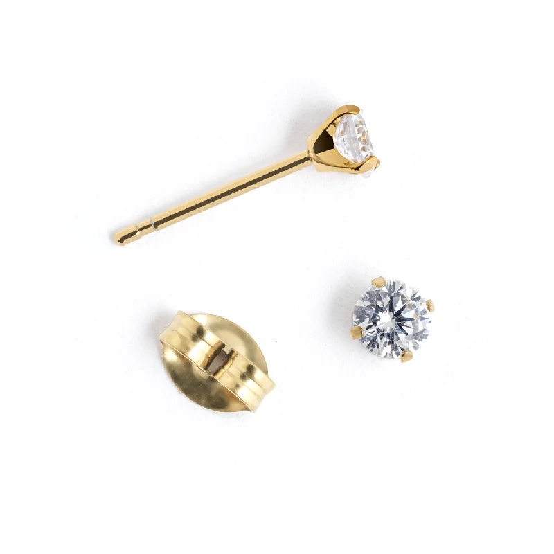 Huge Markdowns On Premium Jewelry Styles White Zirconia Titanium Gold Plated Stud Earrings Huge Markdowns On Premium Jewelry Styles White Zirconia Titanium Gold Plated Stud Earrings