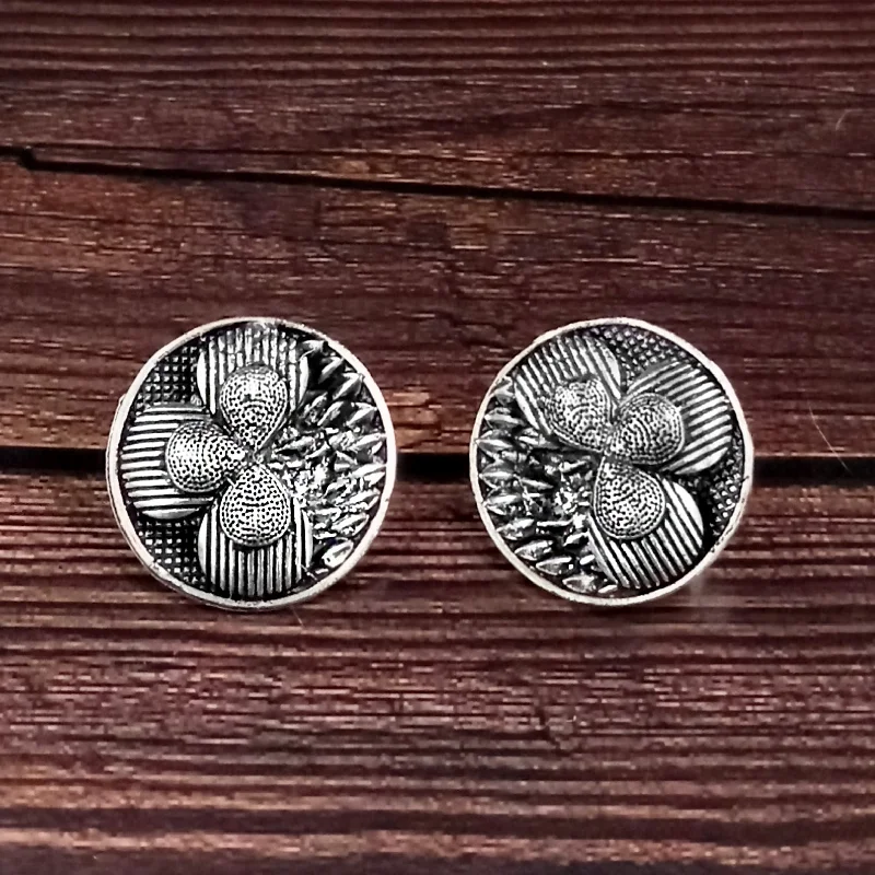Timeless Elegance Now At Special Discounts Woma Floral Oxidised Plated Stud Earrings Timeless Elegance Now At Special Discounts Woma Floral Oxidised Plated Stud Earrings