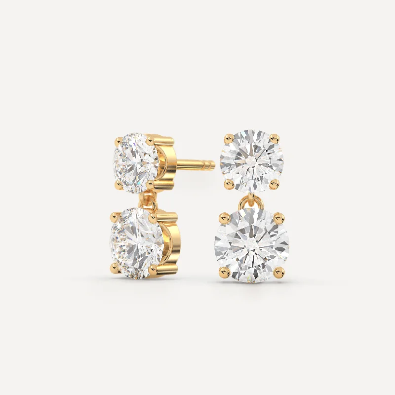 Elegant Jewelry Pieces At Unbelievable Prices Yellow Gold Diamond Drop Earrings