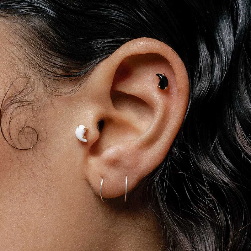 Get The Sparkle You Love At Prices You Adore Yin & Yang Gemstone Stud Earring - Gold