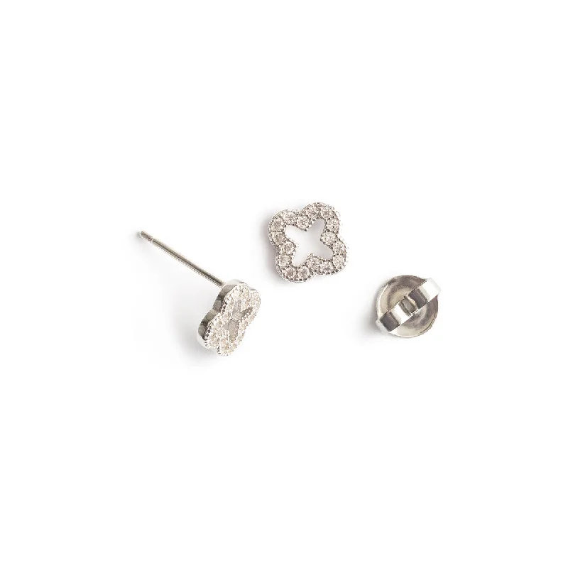 Jewelry Sale Bonanza – Grab Your Sparkle Now Pave Alhambra Stud Earrings