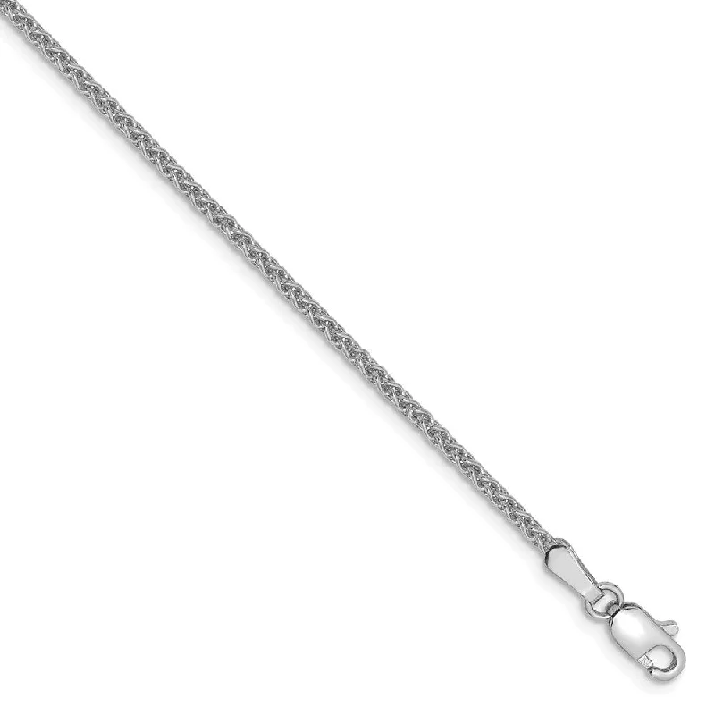 Exclusive Jewelry Sale – Limited-Time Discounts 1.65mm, 14k White Gold, Solid Spiga Chain Bracelet