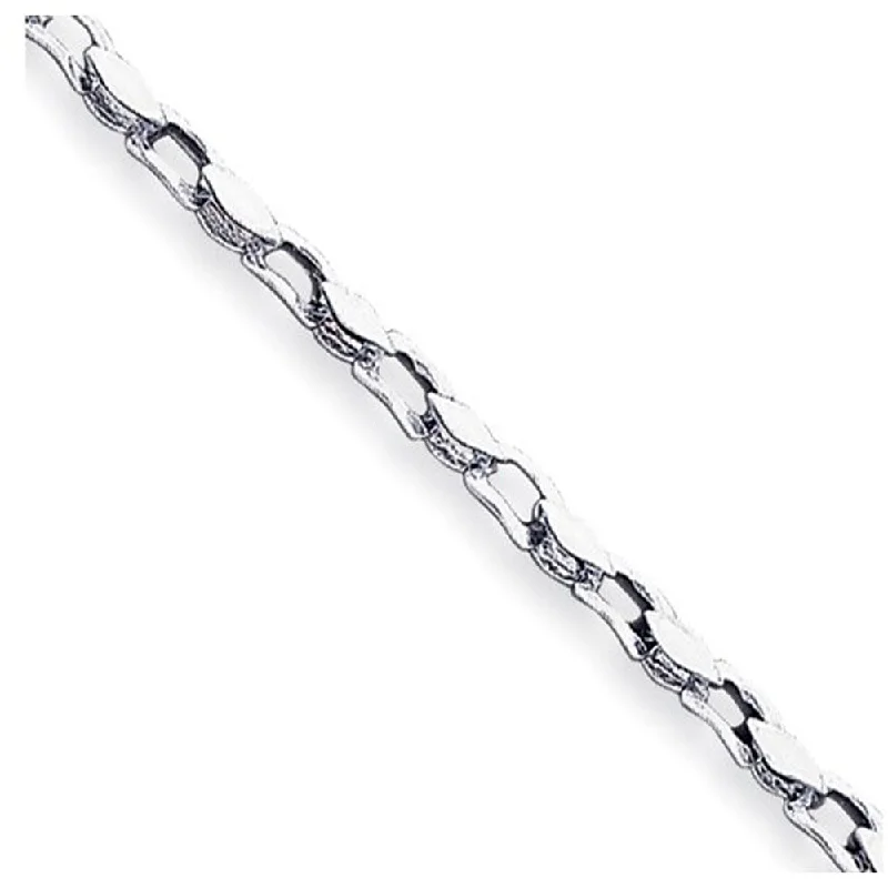 Exclusive Jewelry Bundles At Discounted Prices 14K White Gold, 4.5mm Solid Fancy Link Chain Bracelet