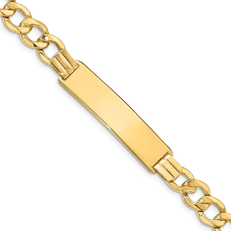 Buy More, Save More On Stunning Jewelry Pieces 14k Yellow Gold Curb Link 8mm I.D. Bracelet - 8 Inch