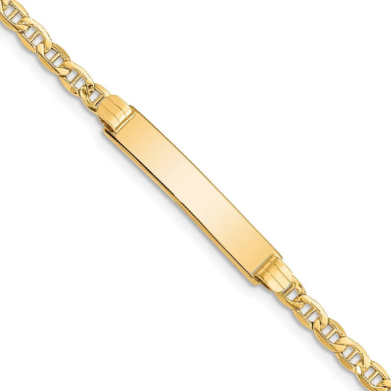 Big Discounts On Elegant Jewelry Collections 14k Yellow Gold I.D. Bracelet with Lobster Clasp - 7 Inch