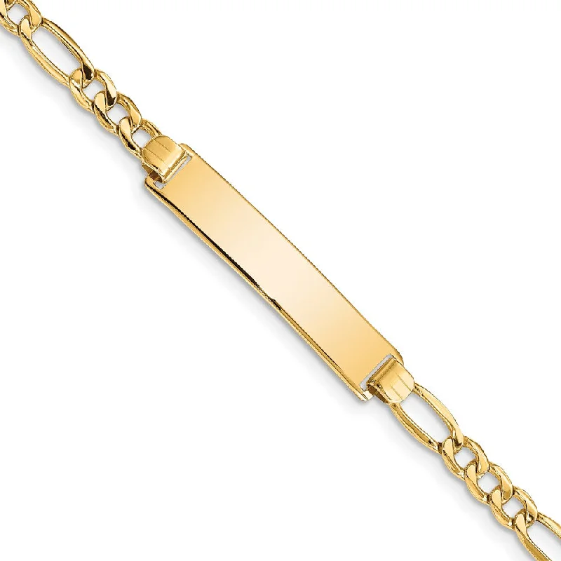 Luxury Jewelry Clearance – Shop Premium Styles Now 14k Yellow Gold I.D. Bracelet with Lobster Clasp, 7 Inch