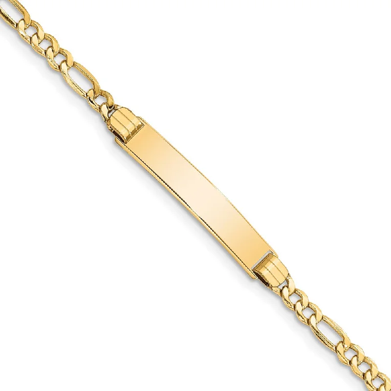 Save On Luxury Jewelry Pieces – Limited-Time Offers 14k Yellow Gold Polished I.D. Bracelet - 7 Inch