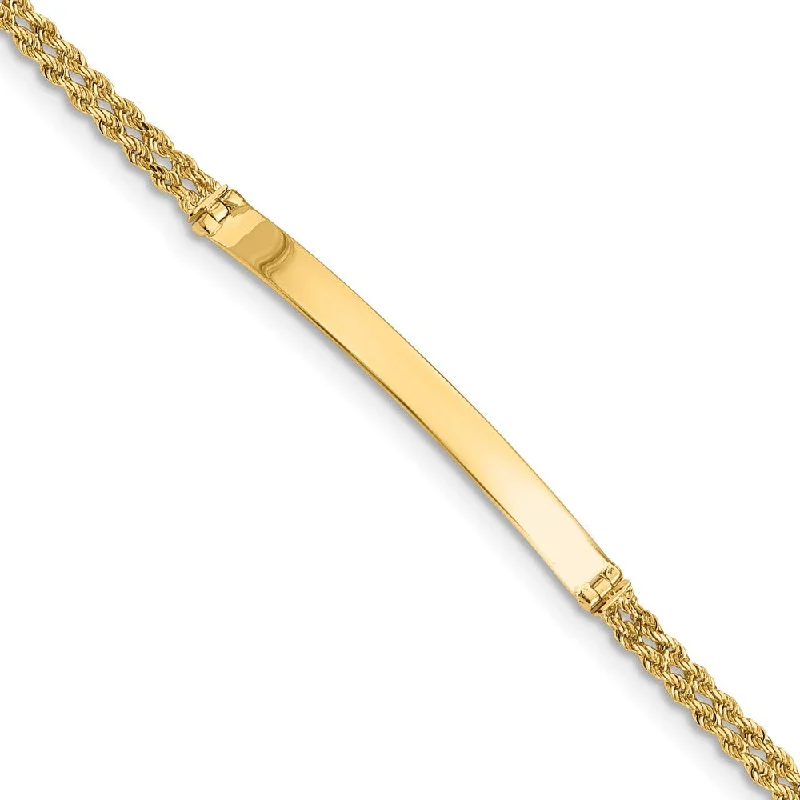 Once-A-Year Jewelry Deals – Shop Before They’Re Gone 14k Yellow Gold Two Strand Rope I.D. Bracelet - 8 Inch