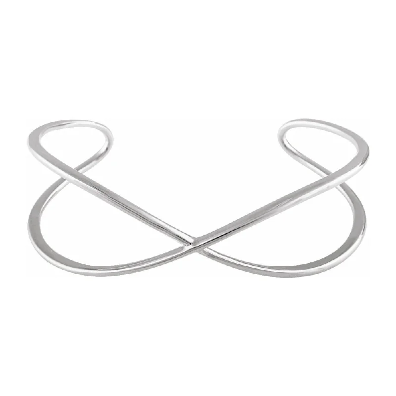 Exclusive Jewelry Bundles At Discounted Rates 14K Yellow or White Gold Crisscross Cuff Bracelet, 7 Inch