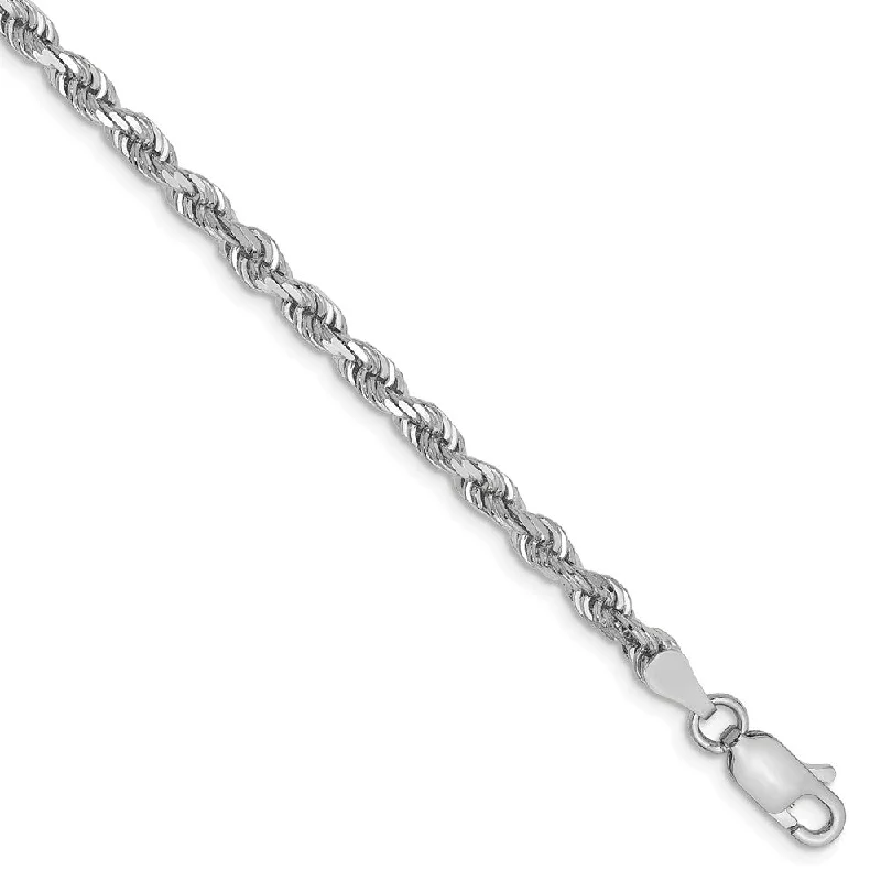 Jewelry Deals That Outshine The Rest 3.25mm 10k White Gold D/C Quadruple Rope Chain Bracelet