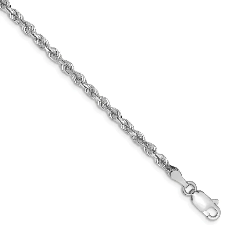 Affordable Elegance – Special Jewelry Sale Now Live 3mm 10k White Gold D/C Quadruple Rope Chain Bracelet