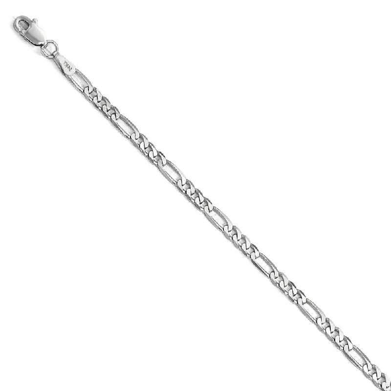 Last Chance To Grab Your Favorite Jewelry At A Discount 3mm 14k White Gold Flat Figaro Chain Bracelet