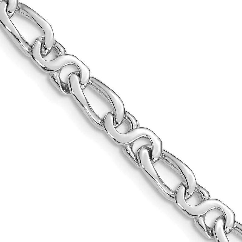 Exclusive Jewelry Offers – Sparkle For Less 4.75mm 14K White Gold Modified Figaro Chain Bracelet