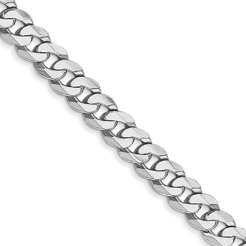 The Ultimate Jewelry Sale – Exclusive Styles At Great Prices 5.5mm, 14K White Gold, Solid Miami Cuban (Curb) Chain Bracelet