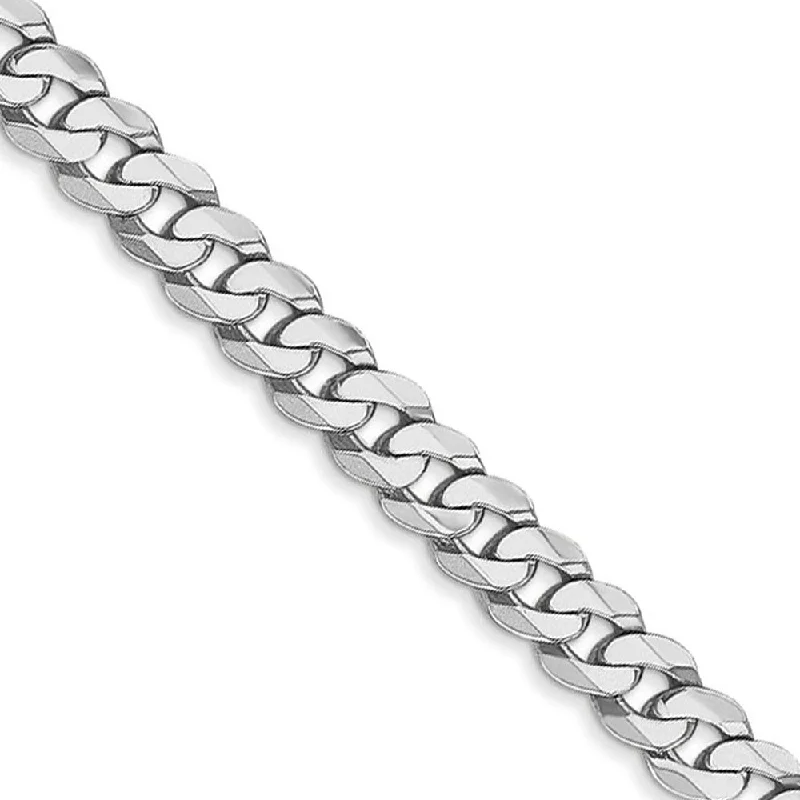 Affordable Elegance – Premium Jewelry At Special Prices 5mm, 14K White Gold, Solid Miami Cuban (Curb) Chain Bracelet