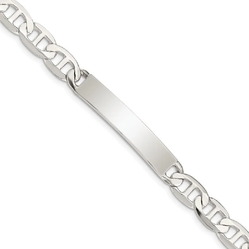 Celebrate With Sparkle – Jewelry Sale Now Live 7mm Sterling Silver Polished Engravable Anchor Link I.D. Bracelet