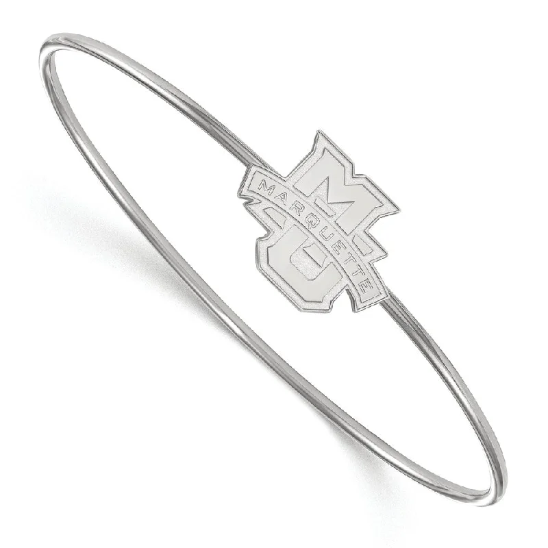 Stunning Jewelry At A Fraction Of The Price Sterling Silver Marquette University Bangle Slip on, 7 Inch