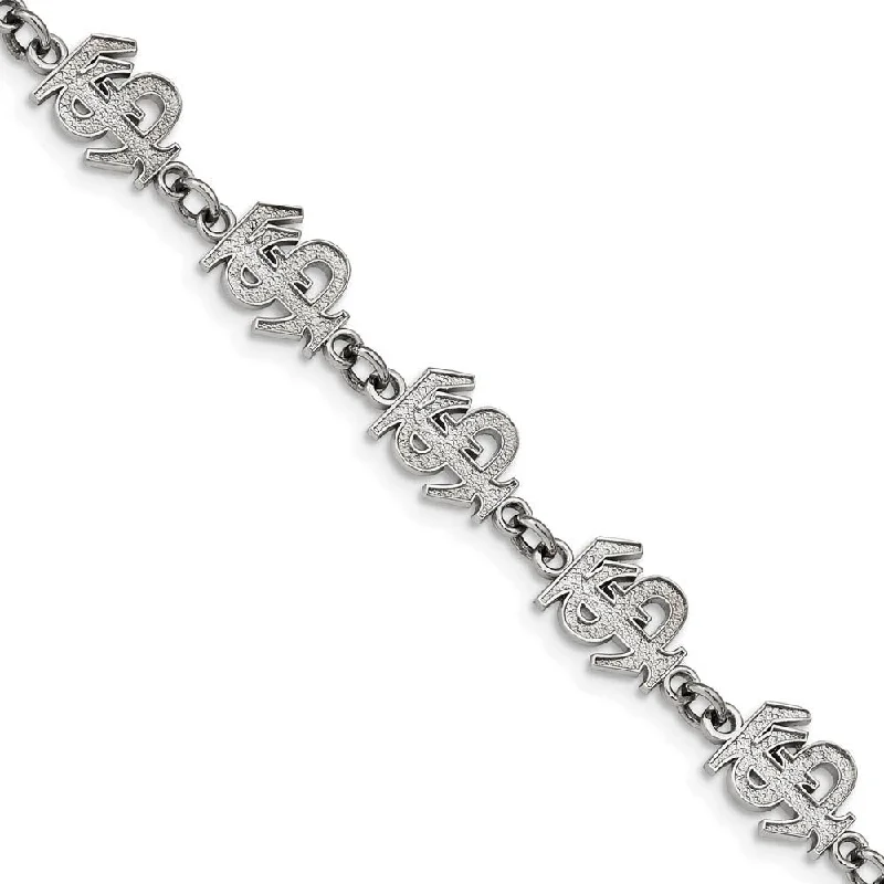 Affordable Luxury Jewelry For Every Occasion Stainless Steel Florida State University Link Bracelet, 7 - 8.5 Inch