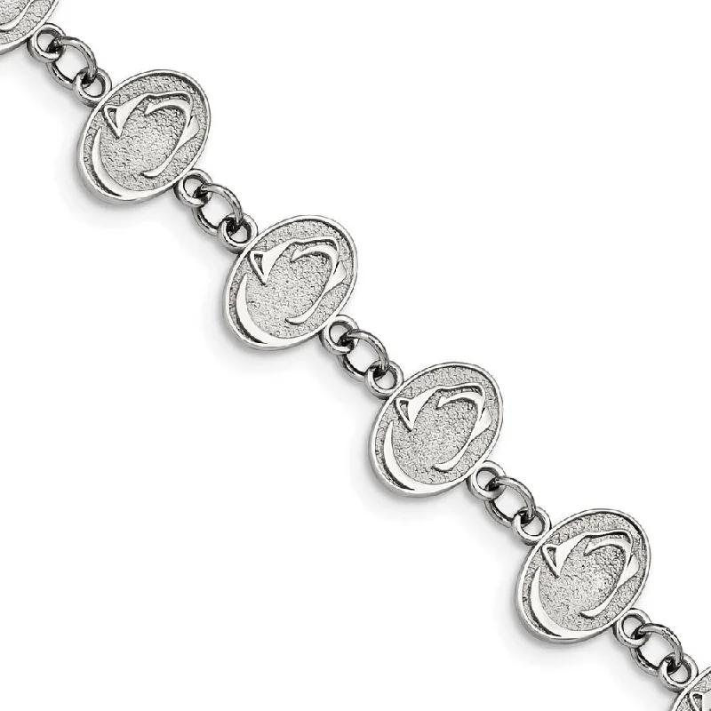 Unique Jewelry For Less – Shop The Sale Now Stainless Steel Penn State U. Link Bracelet, 6.75 to 8.25 Inch