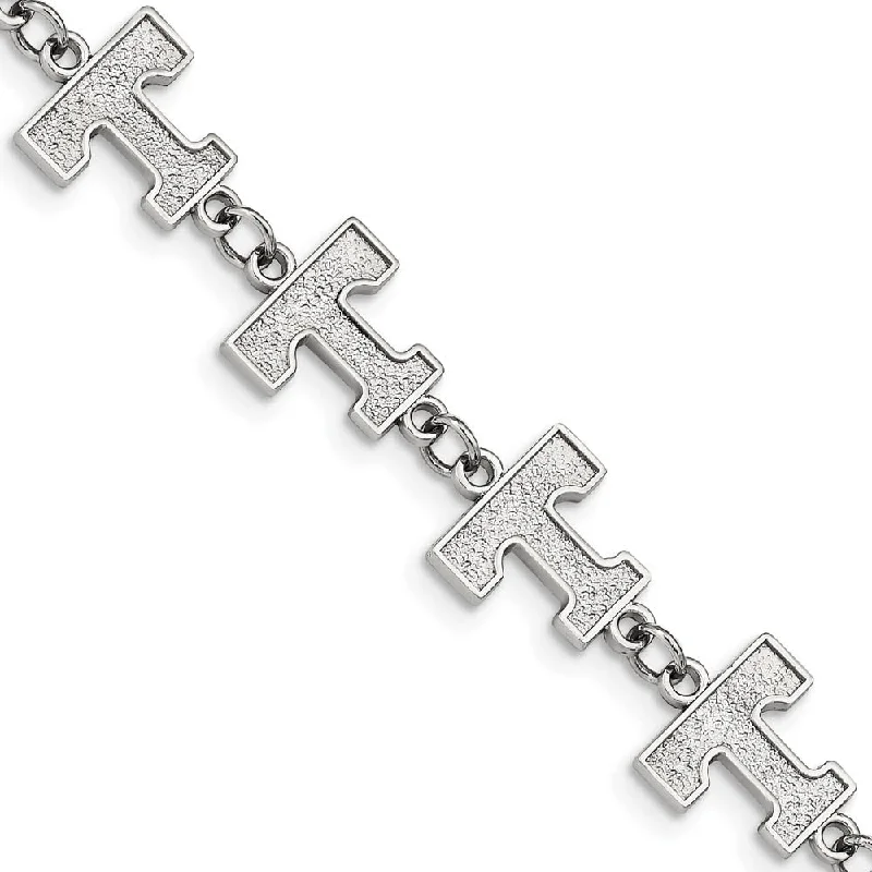 The Biggest Jewelry Sale Of The Year Is Here Stainless Steel Univ. of Tennessee Link Bracelet, 7 to 8.5 Inch