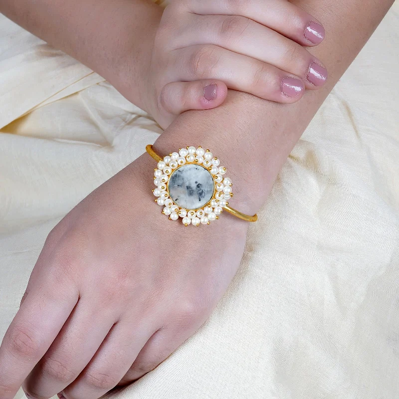 Final Call – Shop Exquisite Jewelry Before It's Gone Teejh Aasita Marble White Studded Pearl Bracelet