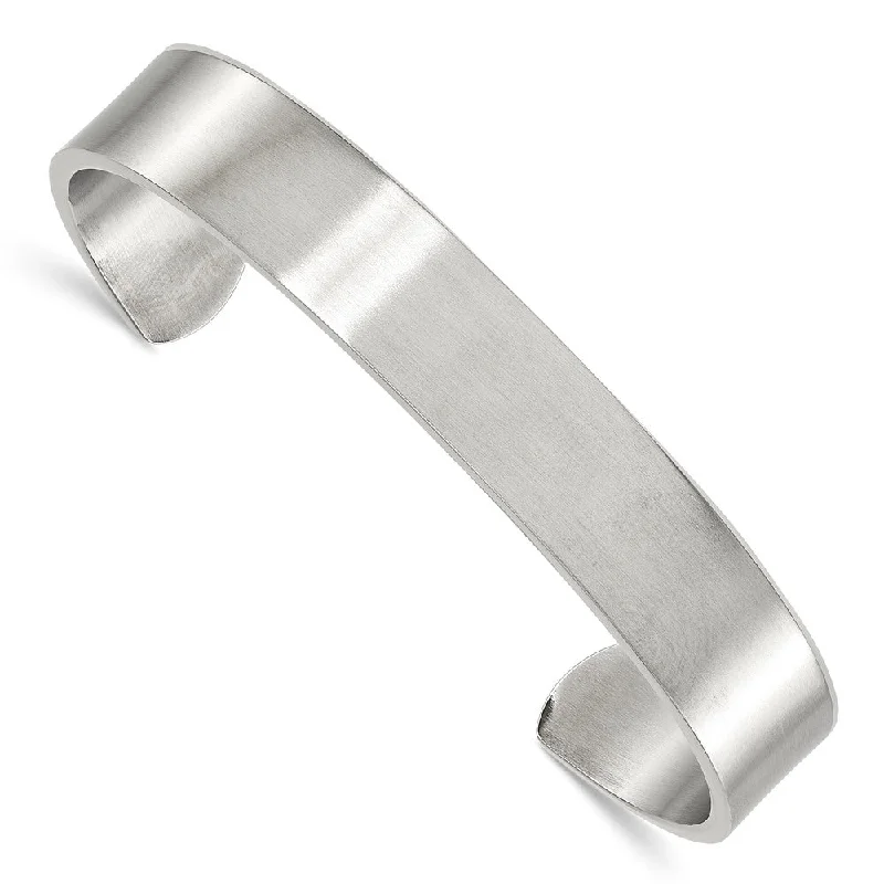 Premium Jewelry Now Available At Special Discounts Unisex Stainless Steel Brushed Cuff Bangle Bracelet