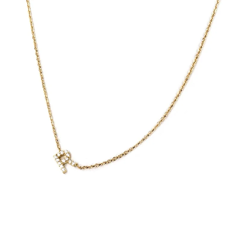 The Perfect Accessory For Less – Jewelry Sale Live 16" 0.05 ctw Diamond Initial Necklace | 10252396