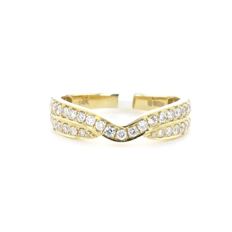 Shop Dazzling Jewelry With Special Promotional Discounts 0.44 ctw Diamond Contour Band