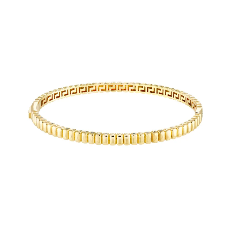 Jewelry Deals That Outshine The Rest 14k Ribbed Hinge Bangle Bracelet