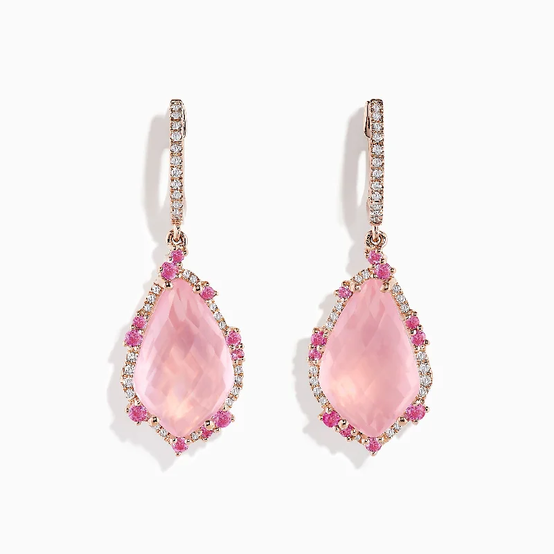 Limited-Stock Jewelry Sale – Shop Before It's Gone 14K Rose Gold Rose Quartz and Pink Sapphire Diamond Earrings Limited-Stock Jewelry Sale – Shop Before It's Gone 14K Rose Gold Rose Quartz and Pink Sapphire Diamond Earrings