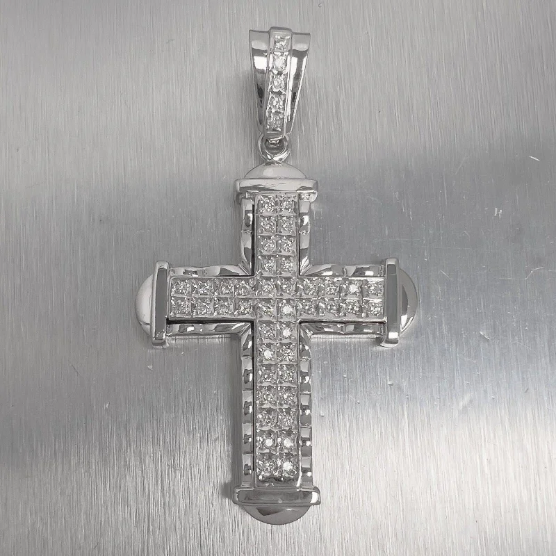 Unlock Unbeatable Jewelry Deals Before They’Re Gone 14k White Gold Round Diamond Cross Pendant 0.95ctw G VS2 26.7g Unlock Unbeatable Jewelry Deals Before They’Re Gone 14k White Gold Round Diamond Cross Pendant 0.95ctw G VS2 26.7g