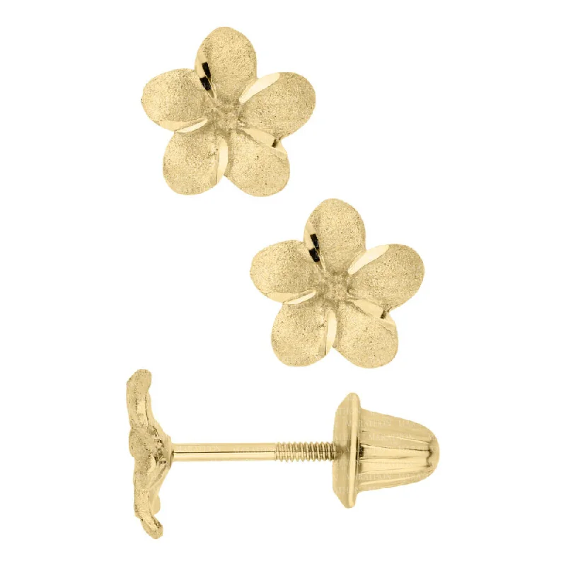 Unique Jewelry For Less – Shop The Sale Now 14k Yellow Gold Childs Flower Earrings