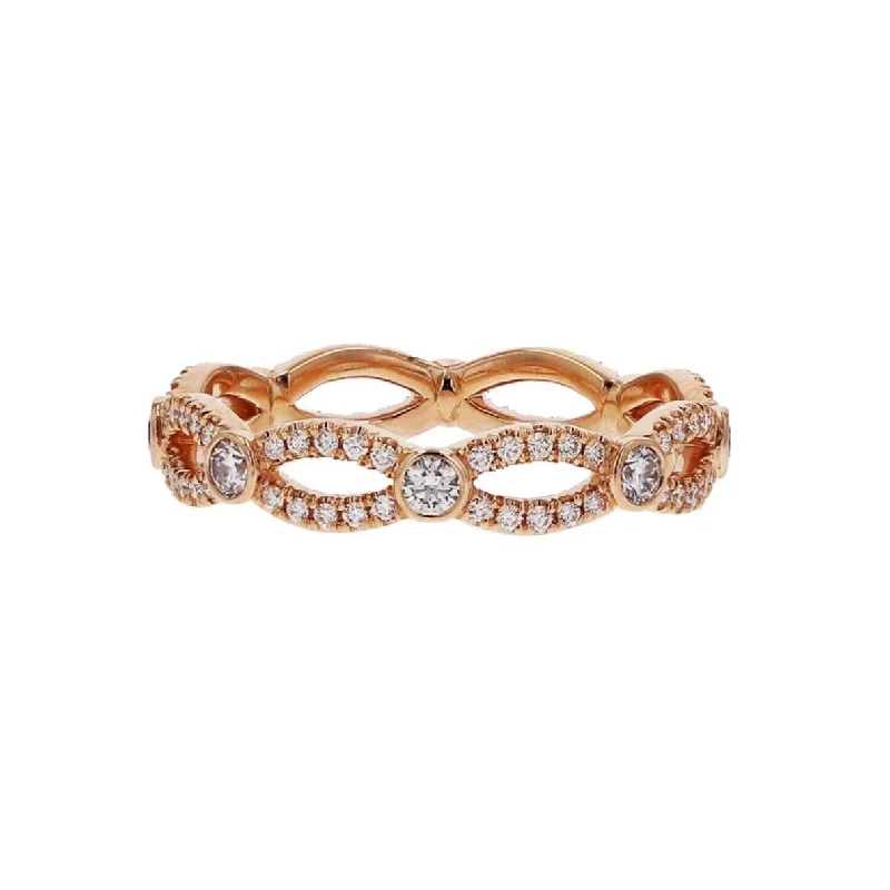 Limited Stock On Premium Jewelry At Low Prices Bezel-Set Diamond Accented Twist Band Limited Stock On Premium Jewelry At Low Prices Bezel-Set Diamond Accented Twist Band