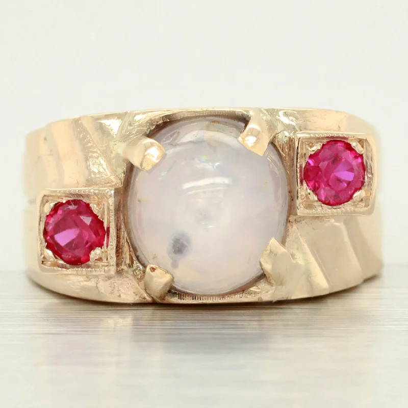 Elegant Jewelry, Affordable Luxury – Shop Now Antique Art Deco 2ct White Star Sapphire & Ruby Ring - 14k Yellow Gold Band Elegant Jewelry, Affordable Luxury – Shop Now Antique Art Deco 2ct White Star Sapphire & Ruby Ring - 14k Yellow Gold Band