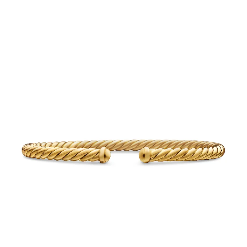 Bold And Beautiful Jewelry Now At Irresistible Prices Cable Flex Bracelet in 18K Yellow Gold\, 4mm