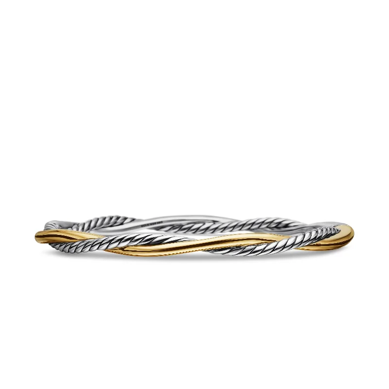 Fashion-Forward Jewelry At Incredible Prices Petite Infinity Bracelet in Sterling Silver with 14K Yellow Gold\, 4.4mm