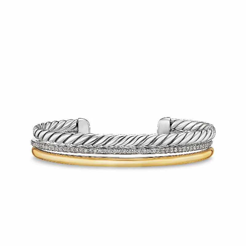 Exclusive Online Discounts On Stylish Jewelry 10MM MERCER 3-ROW BRACELET DI SIL/18K