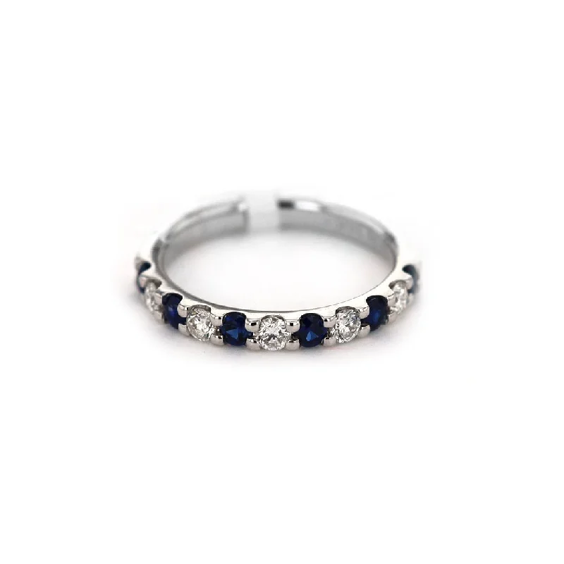 Affordable Glamour – Premium Jewelry For Less Blue Sapphire & Diamond Band