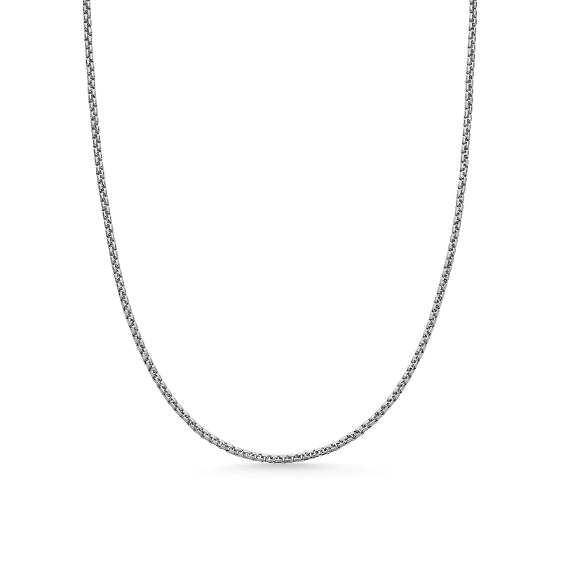 Dainty And Elegant Jewelry Now At Reduced Prices Box Chain Necklace in Sterling Silver with 14K Yellow Gold Accent\, 1.7mm