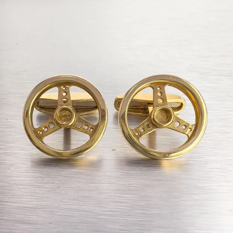 Upgrade Your Collection With Our Limited-Time Jewelry Sale Chopard 18k Yellow Gold Steering Wheel Men's Cufflinks 16g VINTAGE Upgrade Your Collection With Our Limited-Time Jewelry Sale Chopard 18k Yellow Gold Steering Wheel Men's Cufflinks 16g VINTAGE