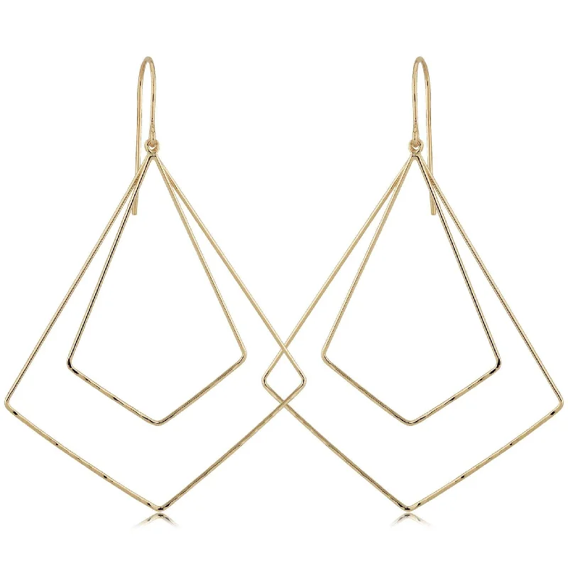 Buy More, Save More – Special Jewelry Discounts Double Diamond Shaped Gold Dangle Earrings by Carla Nancy B. Buy More, Save More – Special Jewelry Discounts Double Diamond Shaped Gold Dangle Earrings by Carla Nancy B.