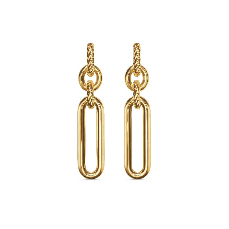 High-Quality Jewelry At A Fraction Of The Cost Lexington Double Link Drop Earrings in 18K Yellow Gold\, 53.5mm