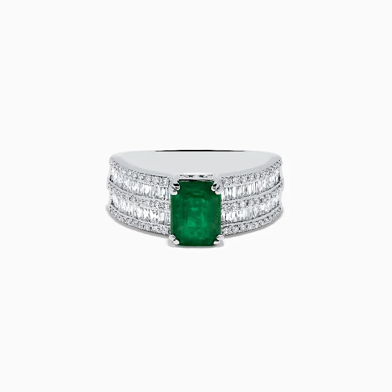Premium Jewelry, Premium Discounts – Act Fast 14K Brasillica White Gold Emerald and DiamondRing Premium Jewelry, Premium Discounts – Act Fast 14K Brasillica White Gold Emerald and DiamondRing