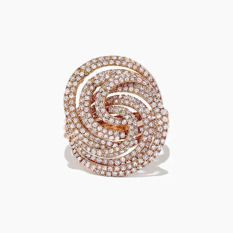 Bestselling Jewelry Now On Sale – Elevate Your Look 14K Rose Gold Diamond Swirl Ring, 1.25 TCW Bestselling Jewelry Now On Sale – Elevate Your Look 14K Rose Gold Diamond Swirl Ring, 1.25 TCW