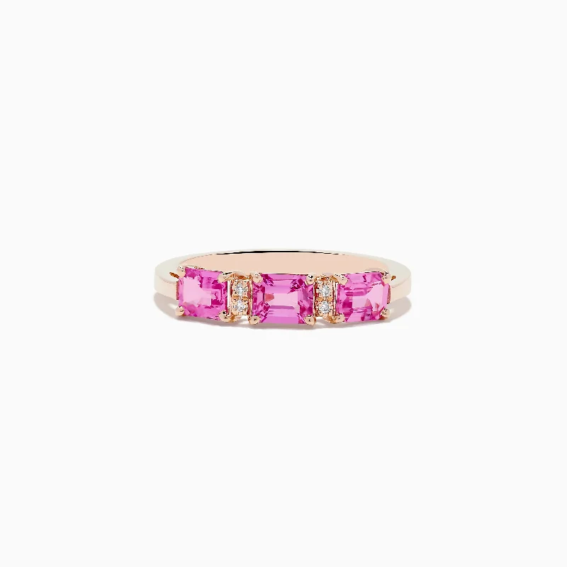 Flash Deals On Fine Jewelry – Shop Before It's Gone 14K Rose Gold Pink Sapphire and Diamond Band Ring Flash Deals On Fine Jewelry – Shop Before It's Gone 14K Rose Gold Pink Sapphire and Diamond Band Ring