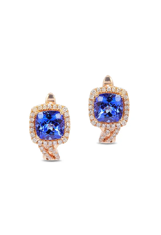 Shine In Style – Shop Jewelry Discounts Today 14K Rose Gold Tanzanite and Diamond Earrings, 2.19 TCW Shine In Style – Shop Jewelry Discounts Today 14K Rose Gold Tanzanite and Diamond Earrings, 2.19 TCW